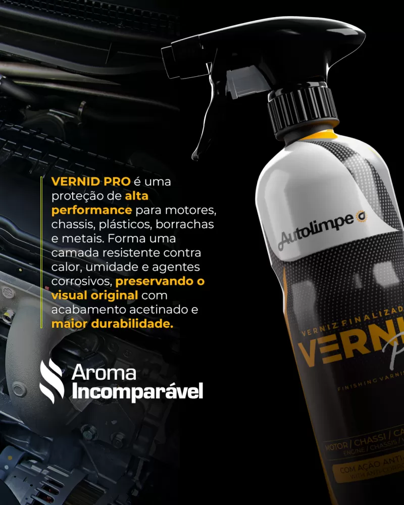 VERNID PRO - VERNIZ FINALIZADOR DE MOTOR 750ml Autolimpe VERNID PRO - VERNIZ FINALIZADOR DE MOTOR 750ml Autolimpe